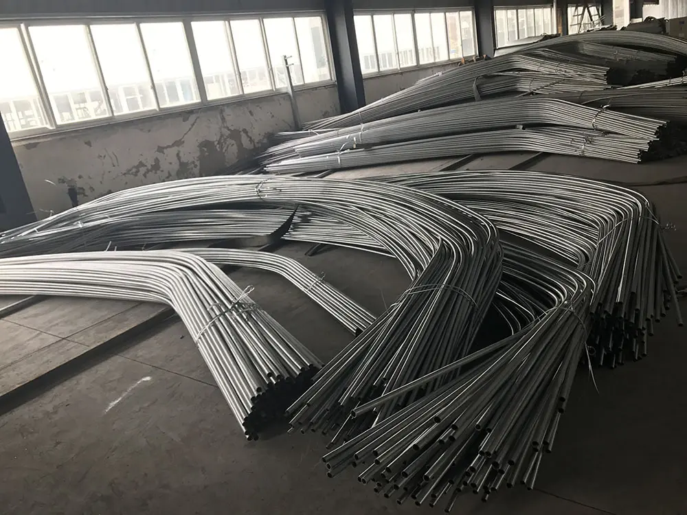 Multi span agriculture greenhouse galvanized steel pipe green house metal frame steel pipe 6