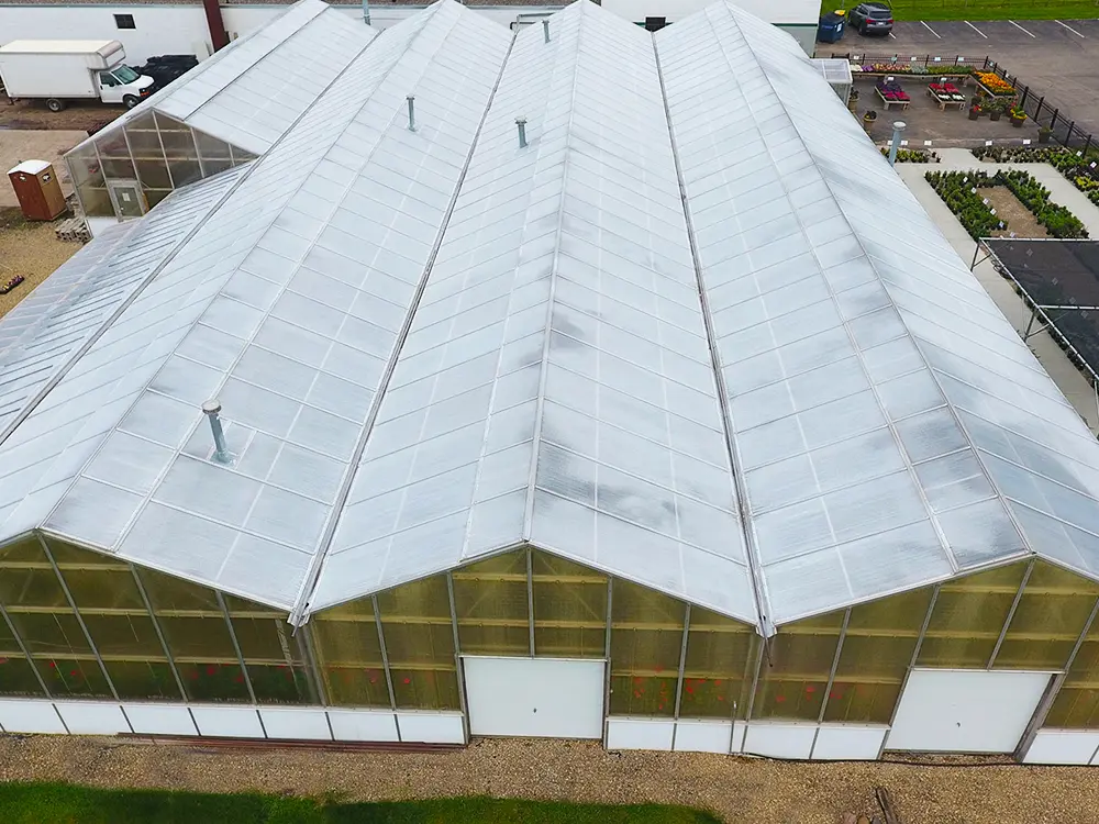 Polycarbonate Board Greenhouse China Manufacturing Commercial Greenhouses Galvanized Cover Material Irrigation System PC Greenhouse 5